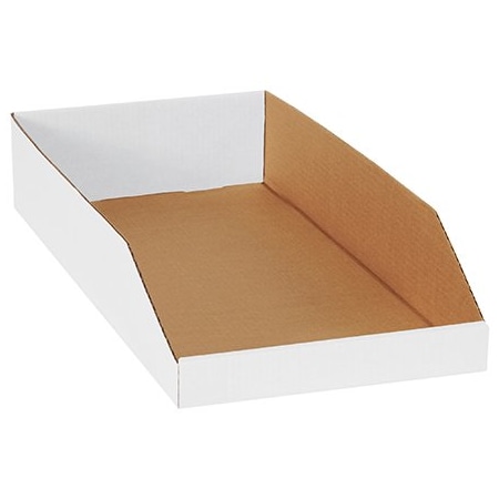 Bsc Preferred 12 x 24 x 4-1/2'' White Bin Boxes, 50PK BUY00032191